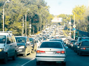 В Хабаровске не пробки, а... затрудения