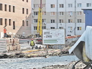 На строительстве ликвидируют отставание