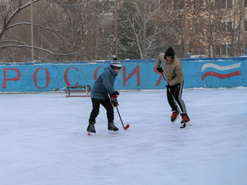 Шайба рвётся от ворот в полёт