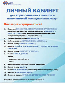 Новый сервис ПАО «ДЭК»: услуги компании для юридических лиц доступны в Личном кабинете