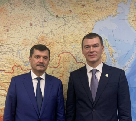 Михаил Дегтярев провел рабочую встречу с руководителем Росавиации Александром  Нерадько