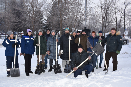 Сотрудники «Водоканала» вышли на уборки улиц от снега