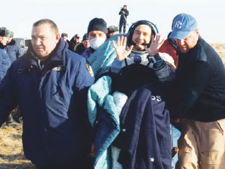 Пётр Дубров вернулся на Землю